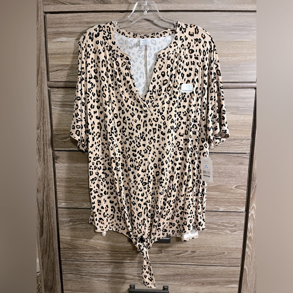 NWT Time and Tru maternity leopard print relax fit top